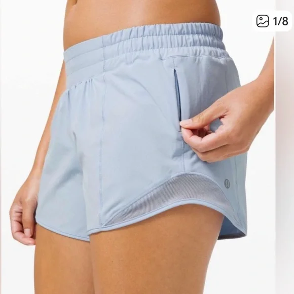 Lululemon Hotty Hot Shorts 2.5" Light Blue Size 10 Tall - Picture 1 of 5
